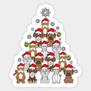 Wesite Christmas Tree Dog Sticker